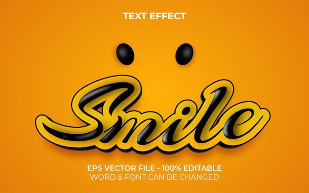 Style d'effet de texte Sourire Effet de texte modifiable