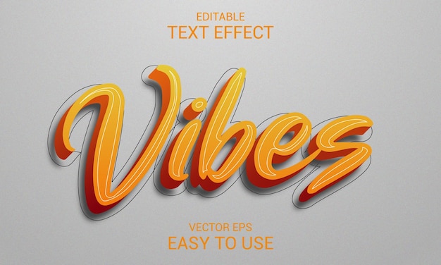 Style D'effet De Texte Vibes 3d