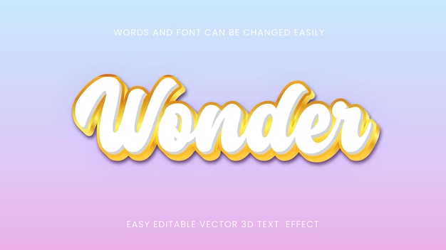 Style D'effet De Texte Wonder 3d