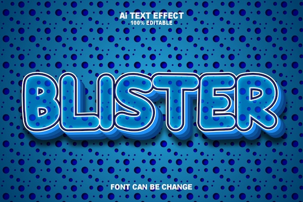 Style D'effets De Texte Blister D'illustrations