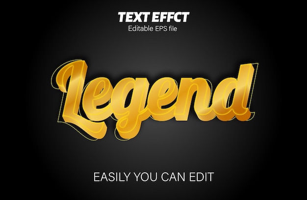 Style d'effets de texte modifiables Creative Legend 3D
