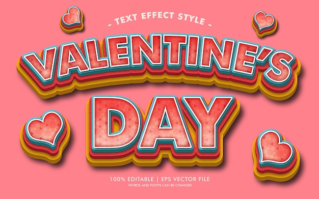 Style Des Effets De Texte De La Saint-valentin