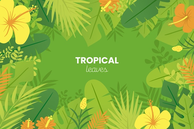 Style De Fond De Feuilles Tropicales