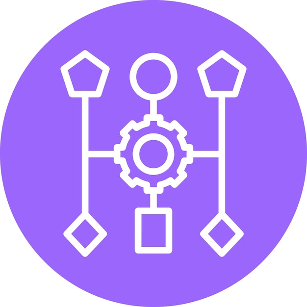 Le style de l'icône de l'algorithme de conception vectorielle