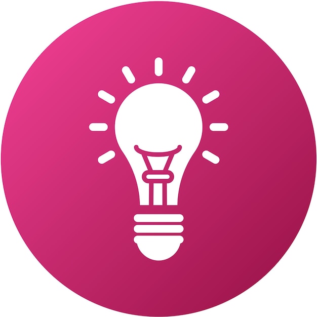 Le style de l'icône de l'ampoule à incandescence de conception vectorielle