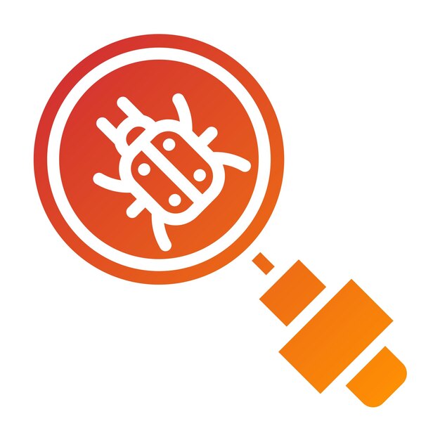 Le style de l'icône de l'antivirus de conception vectorielle
