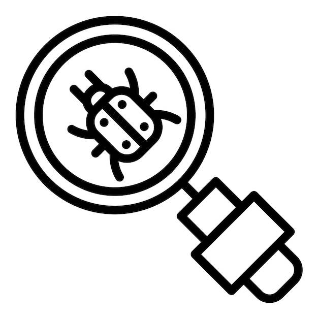 Le style de l'icône de l'antivirus de conception vectorielle