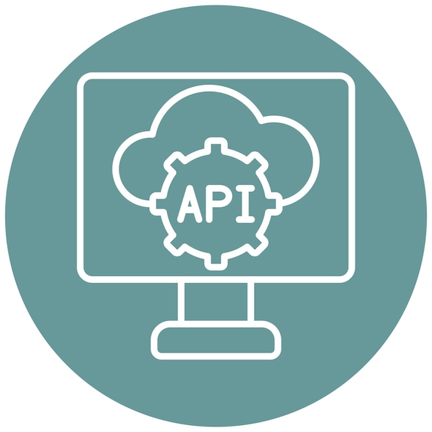 Le Style D'icône De L'api De Conception Vectorielle