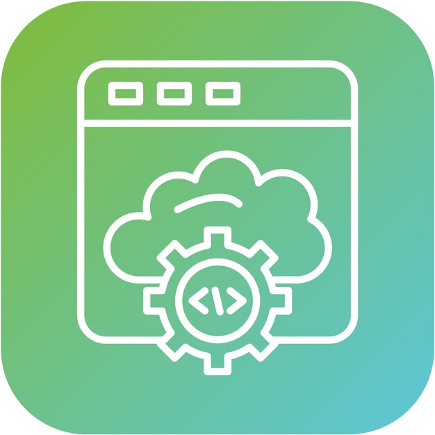 Le style d'icône de l'API Web de conception vectorielle
