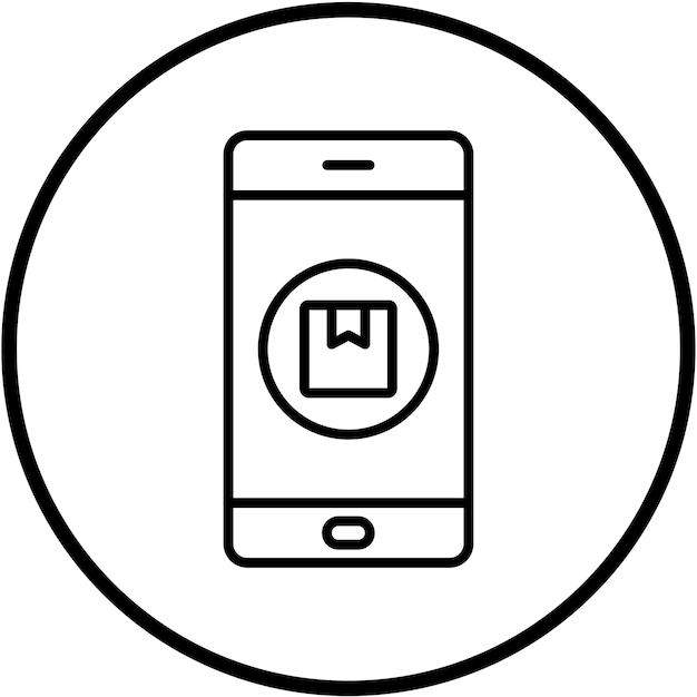 Le style de l'icône de l'application mobile de conception vectorielle