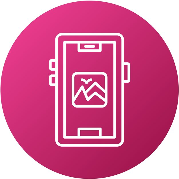 Le style de l'icône de l'application photo vectorielle
