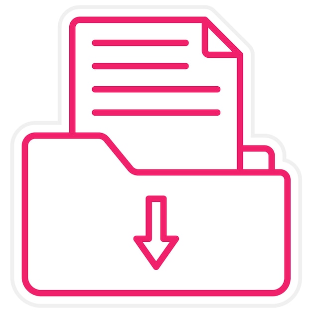Le style de l'icône de l'archive de conception vectorielle