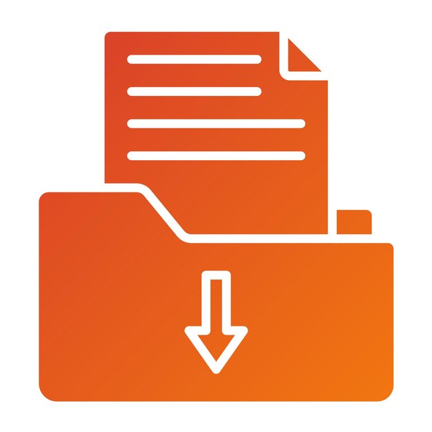Le style de l'icône de l'archive de conception vectorielle