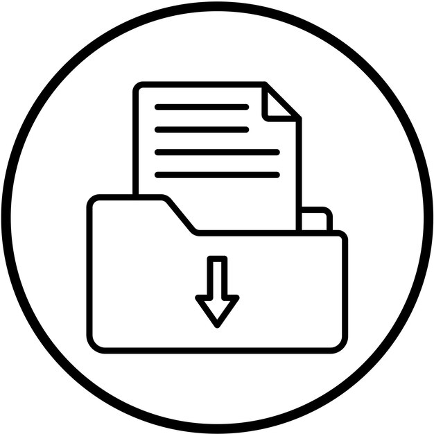 Le style de l'icône de l'archive de conception vectorielle