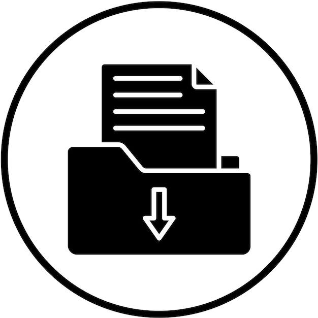 Le style de l'icône de l'archive de conception vectorielle