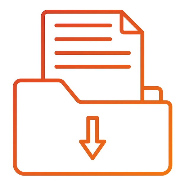 Le style de l'icône de l'archive de conception vectorielle