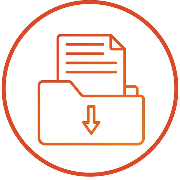 Le style de l'icône de l'archive de conception vectorielle
