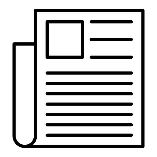 Le style de l'icône de l'article de Vector Design News