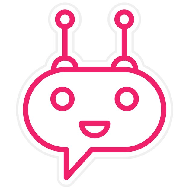 Style d'icône de l'assistant du chatbot de conception vectorielle