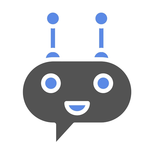 Style d'icône de l'assistant du chatbot de conception vectorielle