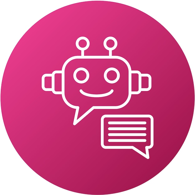 Style de l'icône de l'assistant du robot de conception vectorielle