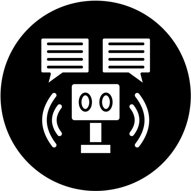 Style de l'icône de l'assistant du robot de conception vectorielle