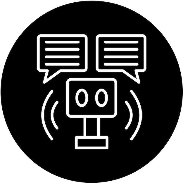 Style de l'icône de l'assistant du robot de conception vectorielle