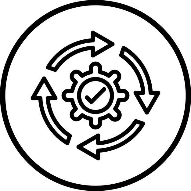 Style d'icône d'automatisation de la conception vectorielle