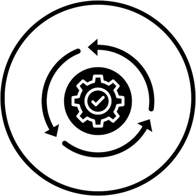 Style d'icône d'automatisation de la conception vectorielle
