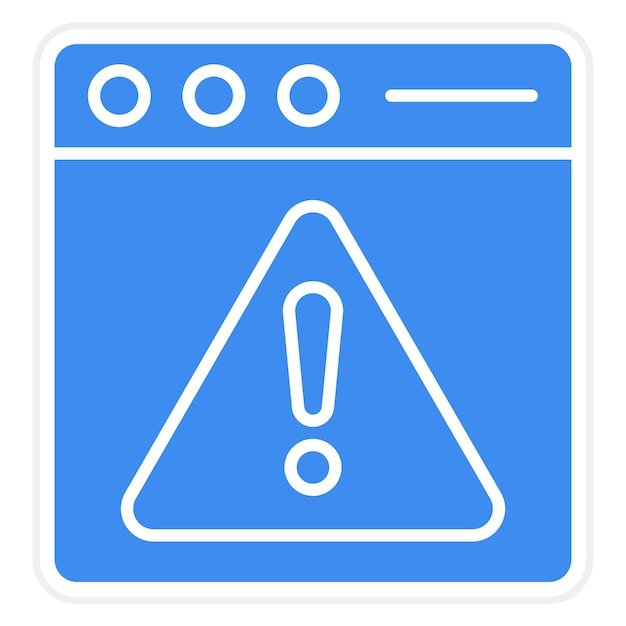 Le style de l'icône d'avertissement Web de conception vectorielle