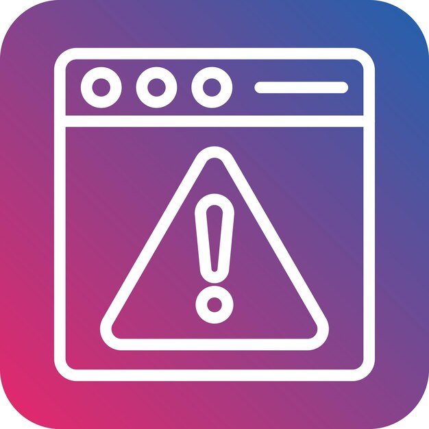 Le style de l'icône d'avertissement Web de conception vectorielle