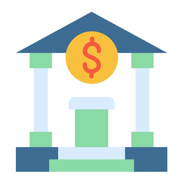 Style d'icône de la banque de conception vectorielle