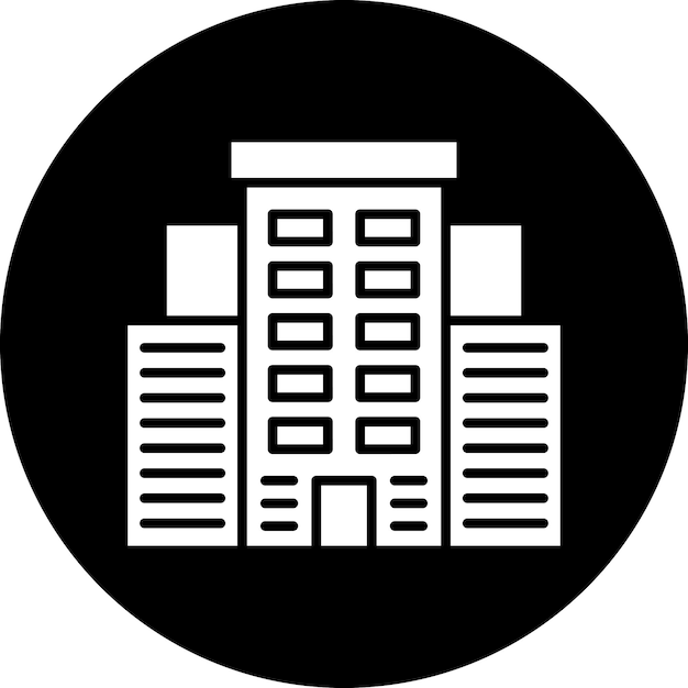 Style d'icône de bâtiment de conception vectorielle