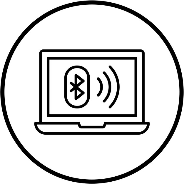 Le style de l'icône Bluetooth de conception vectorielle