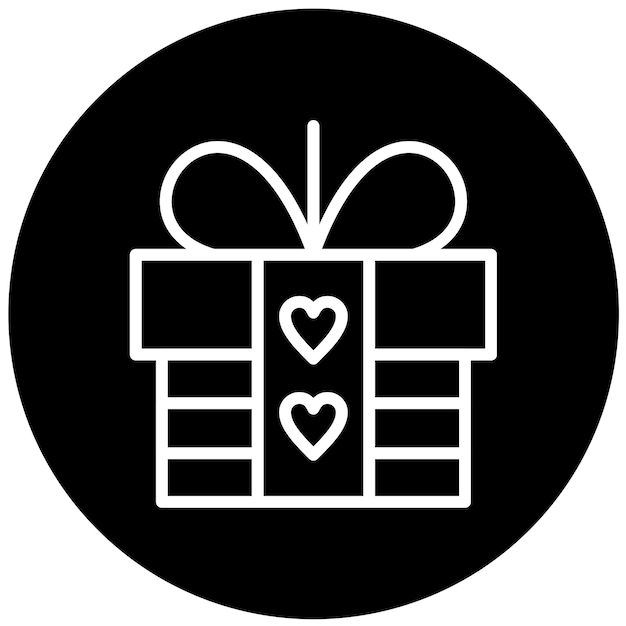 Style de l'icône de la boîte à cadeaux de conception vectorielle