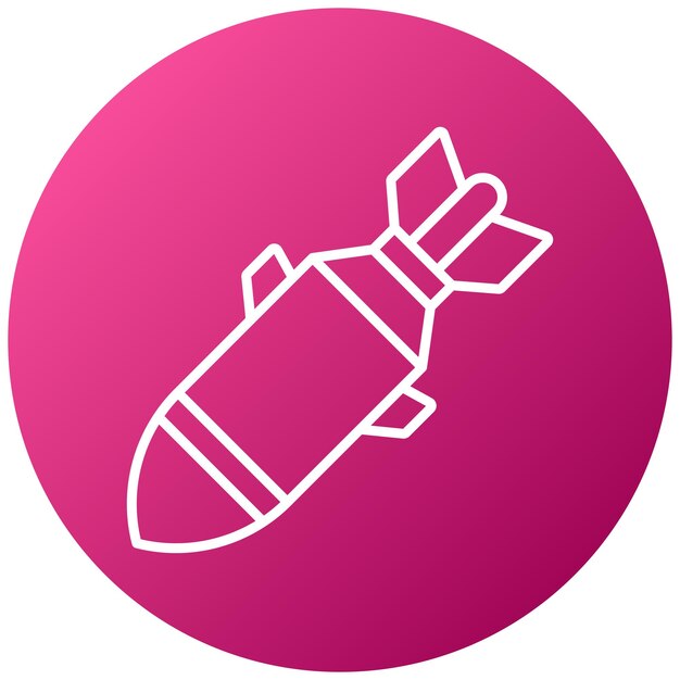 Le style de l'icône de la bombe de l'armée