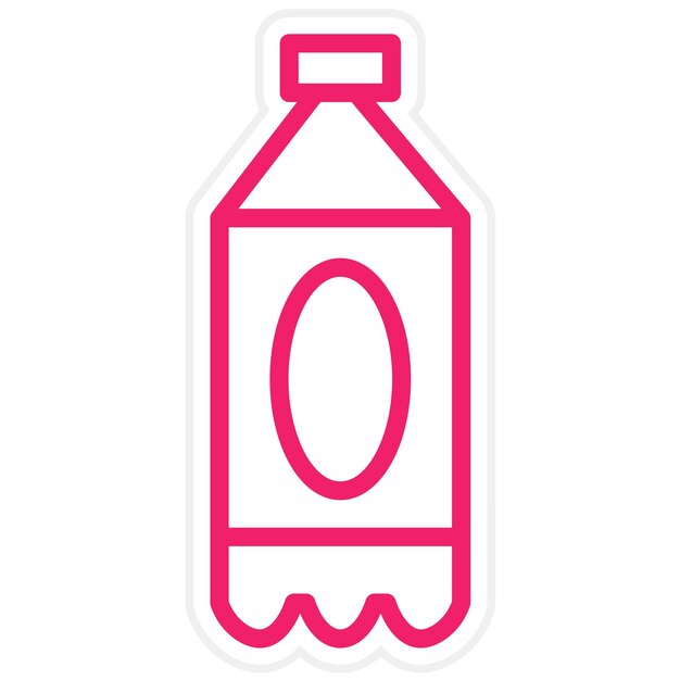 Le style de l'icône de la bouteille de lait de conception vectorielle