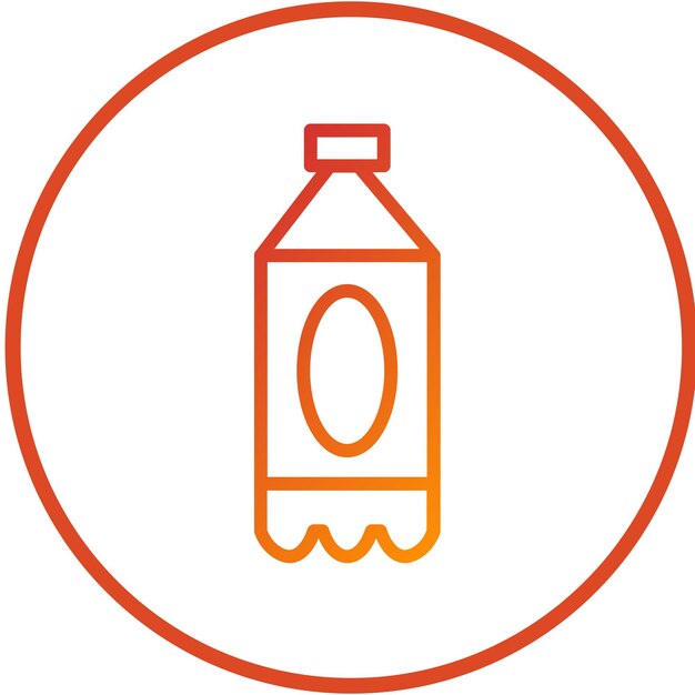 Le style de l'icône de la bouteille de lait de conception vectorielle