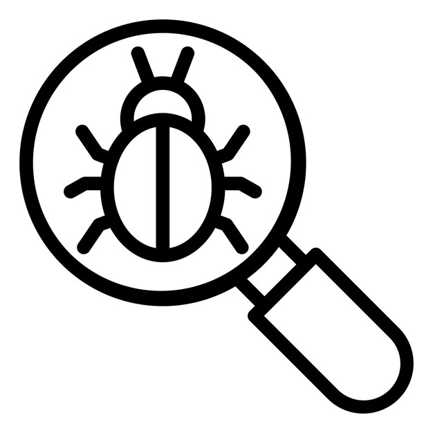 Style d'icône de bug de conception vectorielle