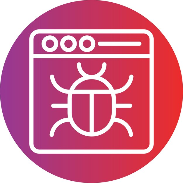 Style d'icône de bug de conception vectorielle