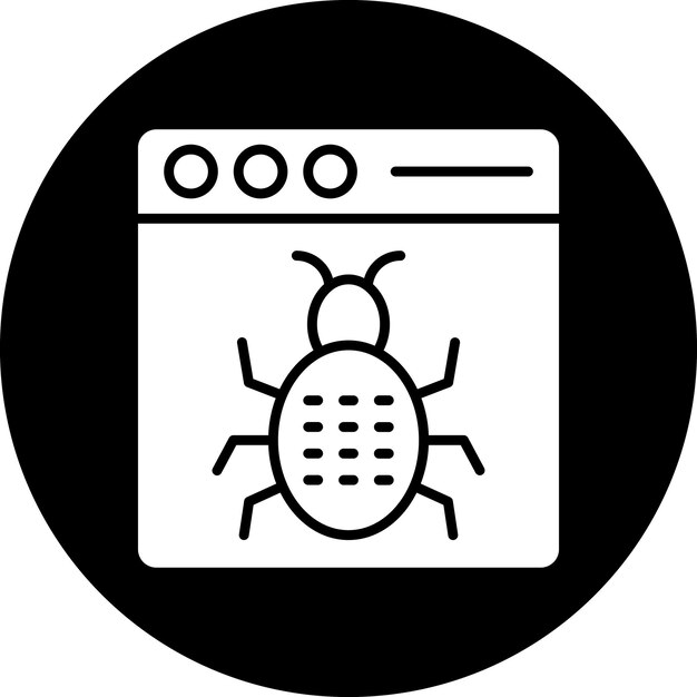 Style d'icône de bug de conception vectorielle