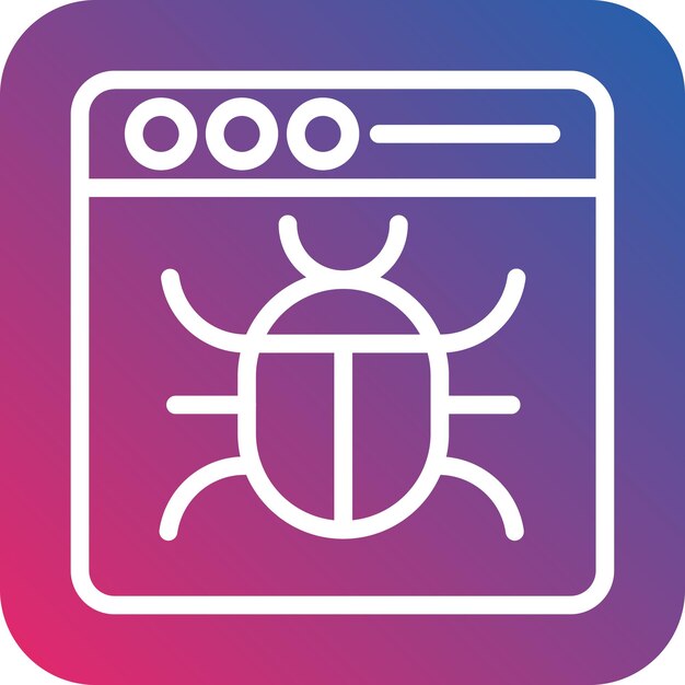Style d'icône de bug de conception vectorielle