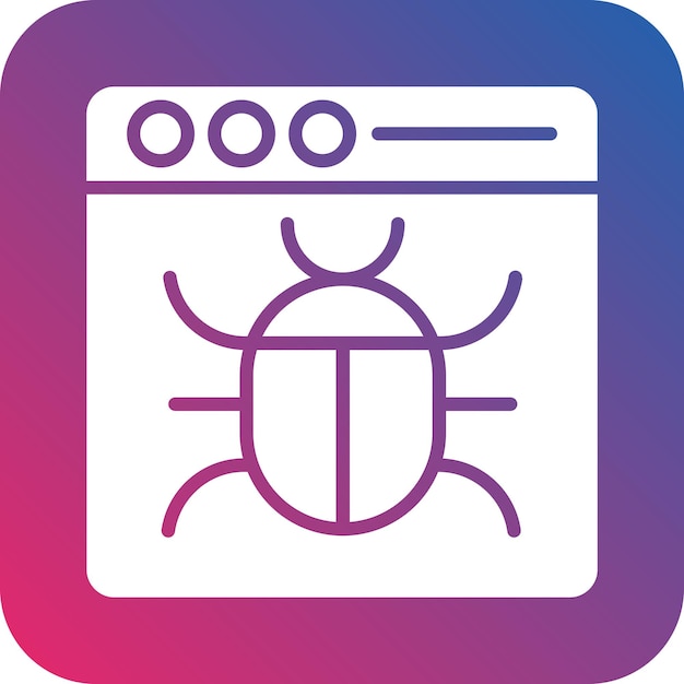Style d'icône de bug de conception vectorielle