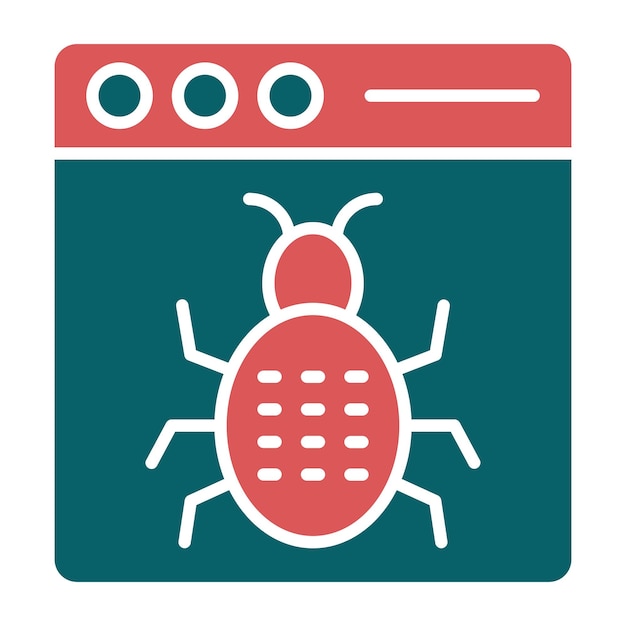 Style d'icône de bug de conception vectorielle