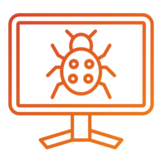 Style d'icône de bug de conception vectorielle
