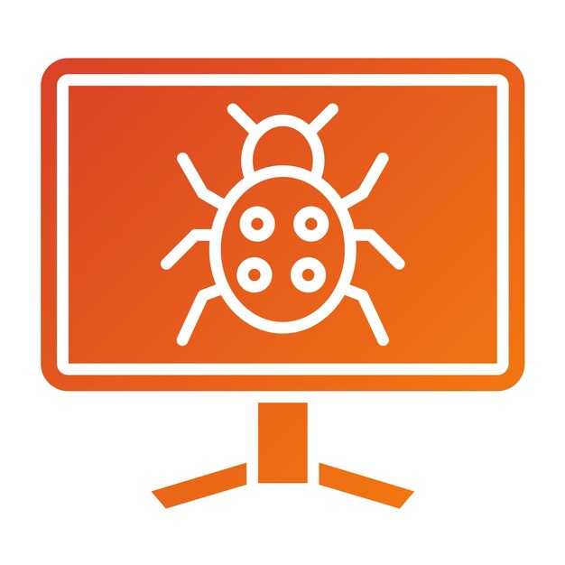 Style d'icône de bug de conception vectorielle