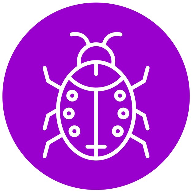 Style d'icône de bug de conception vectorielle