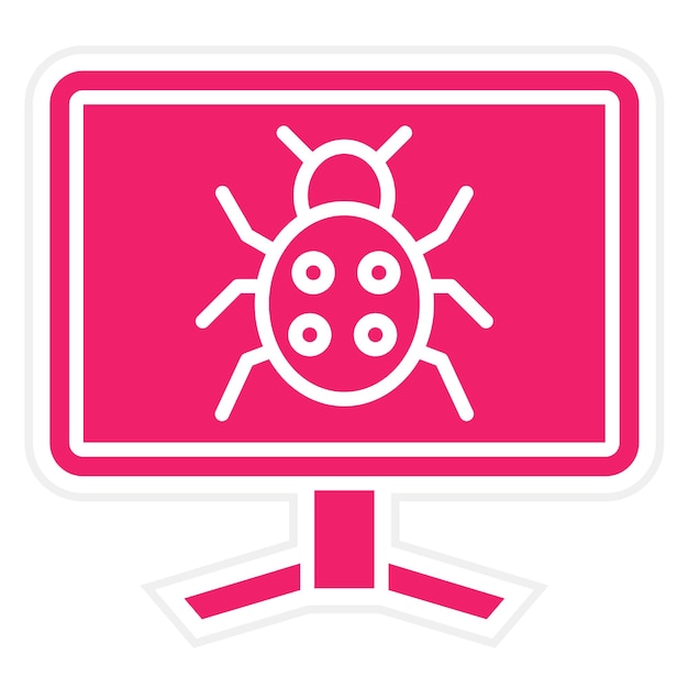 Style d'icône de bug de conception vectorielle