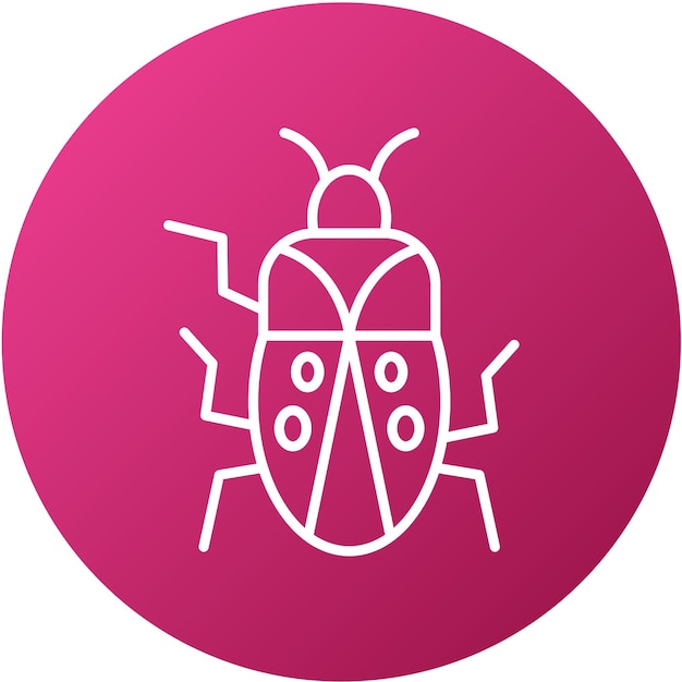 Style d'icône de bug de conception vectorielle