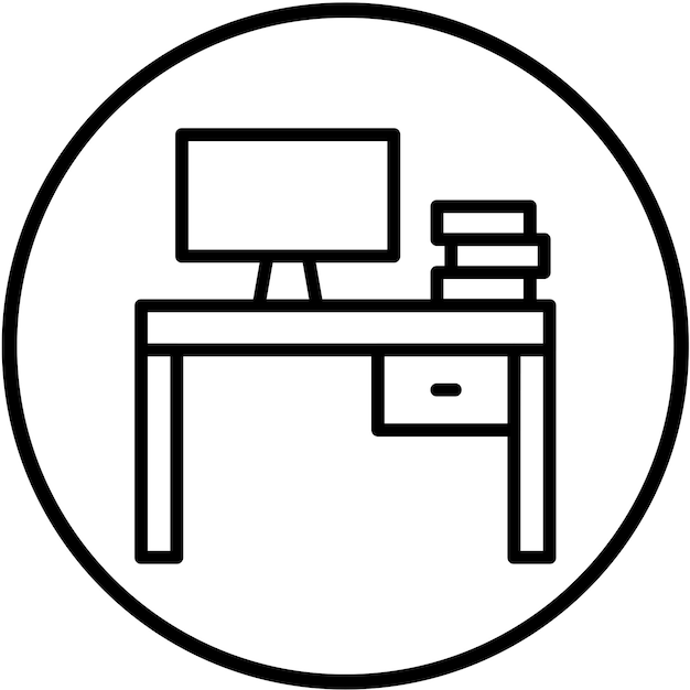 Style d'icône de bureau exécutif de conception vectorielle